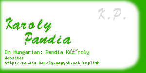 karoly pandia business card